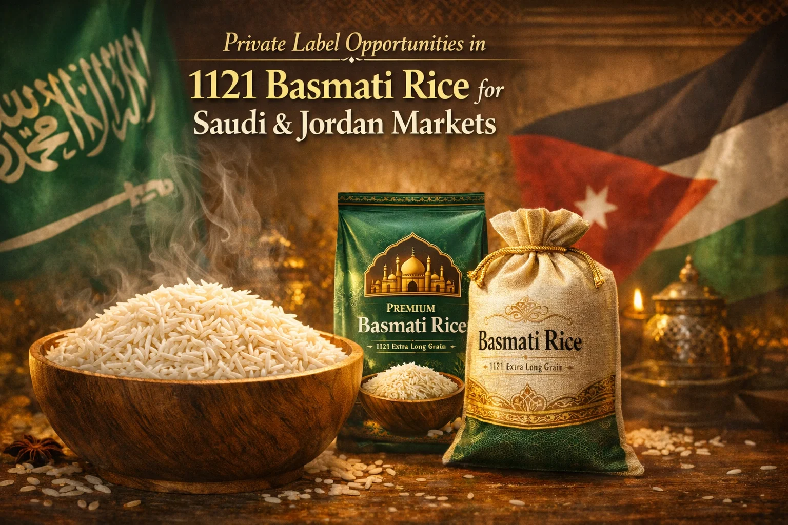 Private Label Opportunities in 1121 Basmati Rice for Saudi & Jordan Markets