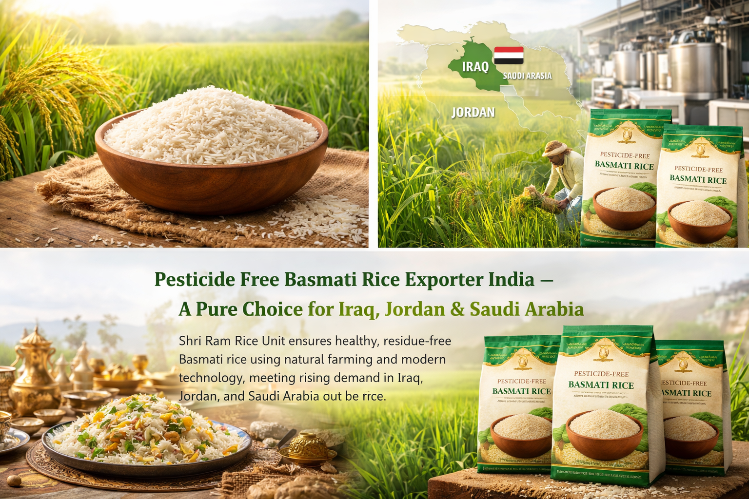 India’s Trusted Supplier of Pesticide-Free Basmati Rice to Iraq, Jordan & Saudi Arabia